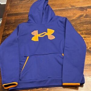 Under Armour Blue and Orange Hoodie youth size large